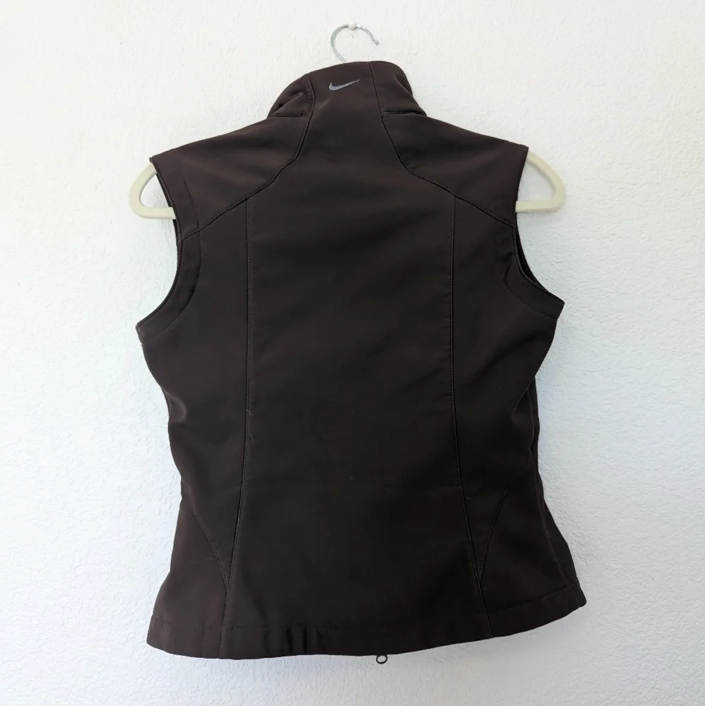 Nike Athletic Brown Pink Zip Up Vest Small - Picture 2 of 4